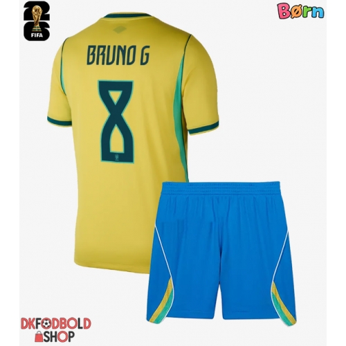 Brasilien Bruno Guimaraes #8 Hjemmebanesæt Børn VM 2026 Kort ærmer (+ korte bukser)